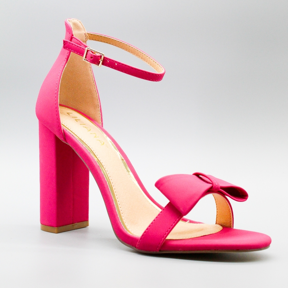 Liliana Magenta Bow heels US 9